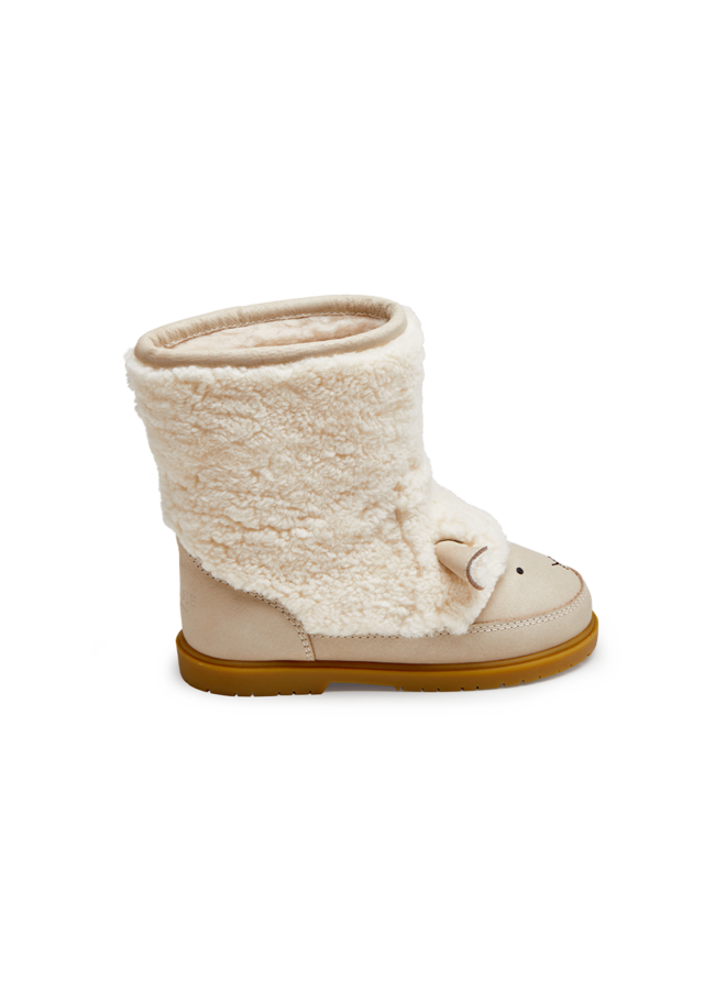 Donsje | wadou boots | lammy | off white curly sheep wool