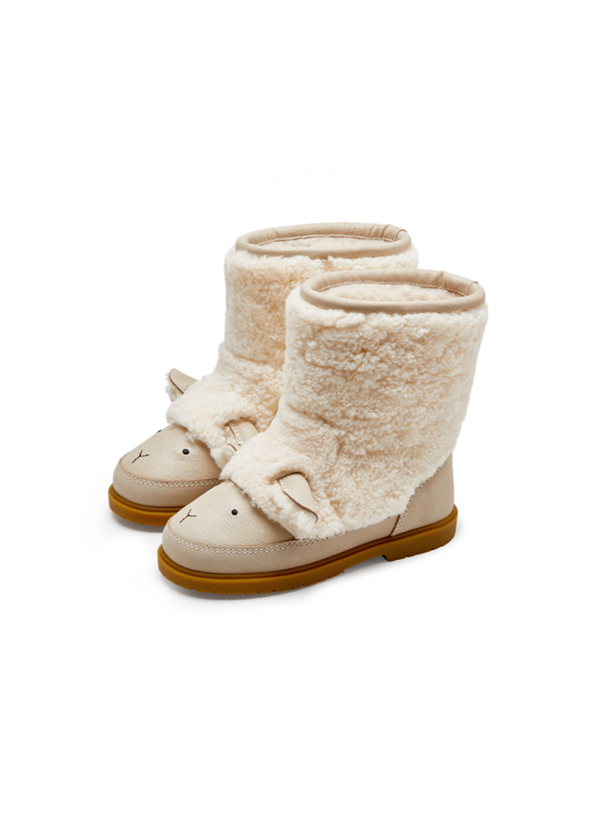 Donsje | wadou boots | lammy | off white curly sheep wool