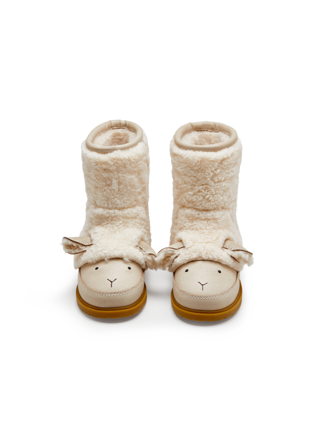 Donsje | wadou boots | lammy | off white curly sheep wool