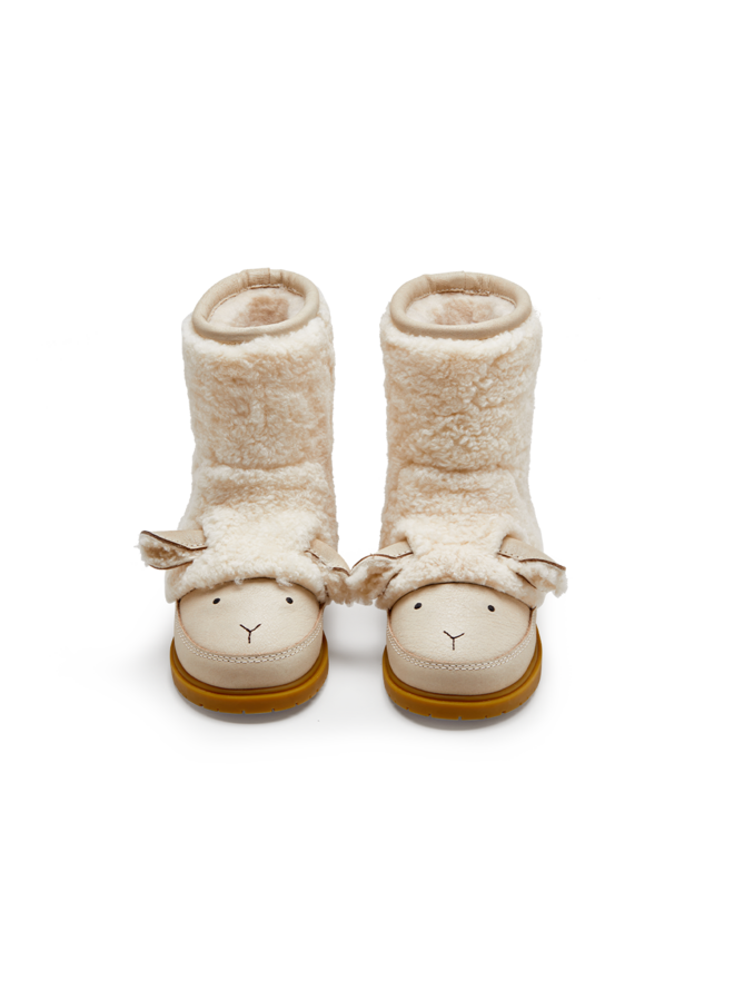 Donsje | wadou boots | lammy | off white curly sheep wool