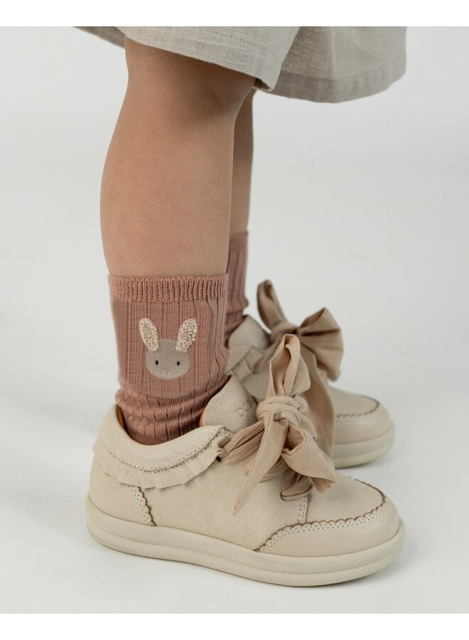 Donsje | bell socks | fluffy bunny | rose dawn