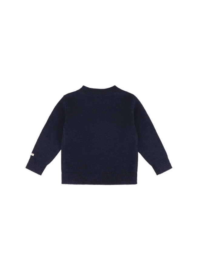 Donsje | denn merino wool sweater | koala | blue marine melange
