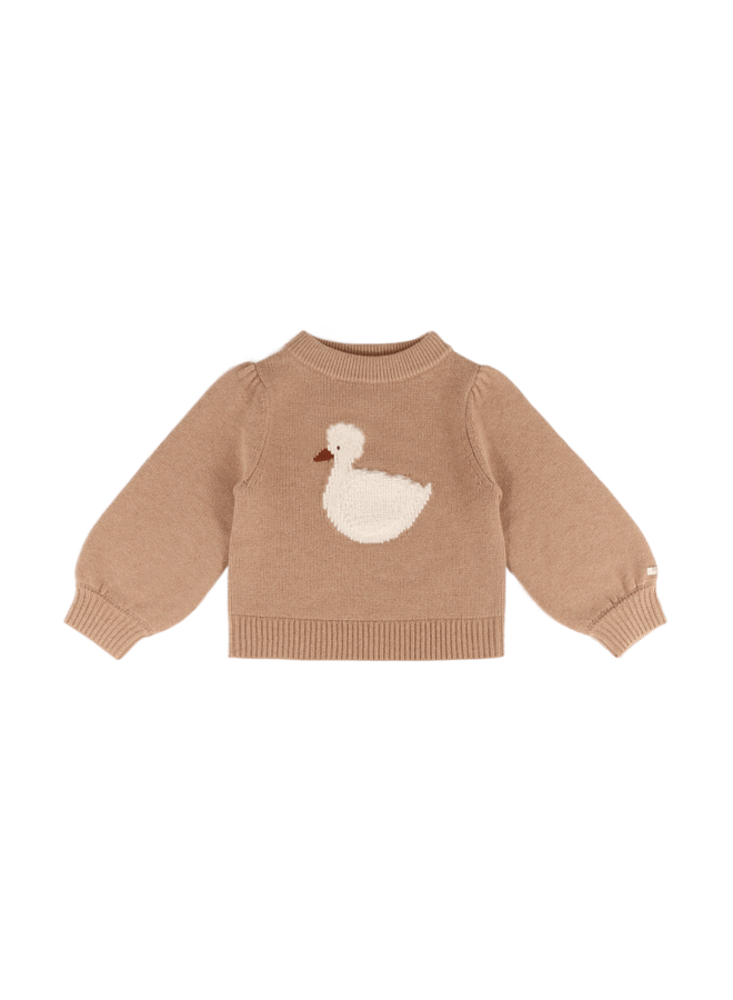 Donsje | denna merino wool sweater | duck | hazelnut