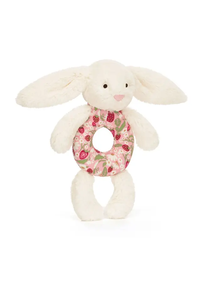 Jellycat | cream bunny 'berry' ring rattle