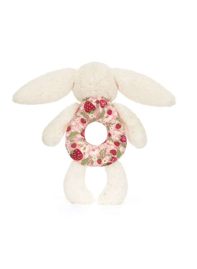 Jellycat | cream bunny 'berry' ring rattle