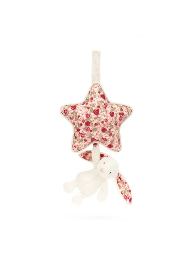 Jellycat | blossom cream bunny 'berry' musical pull