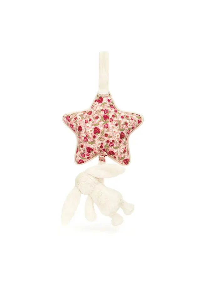 Jellycat | blossom cream bunny 'berry' musical pull