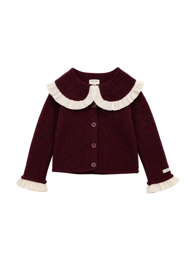 Donsje | zoila cardigan | aubergine
