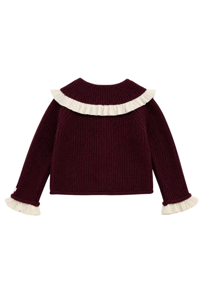 Donsje | zoila cardigan | aubergine