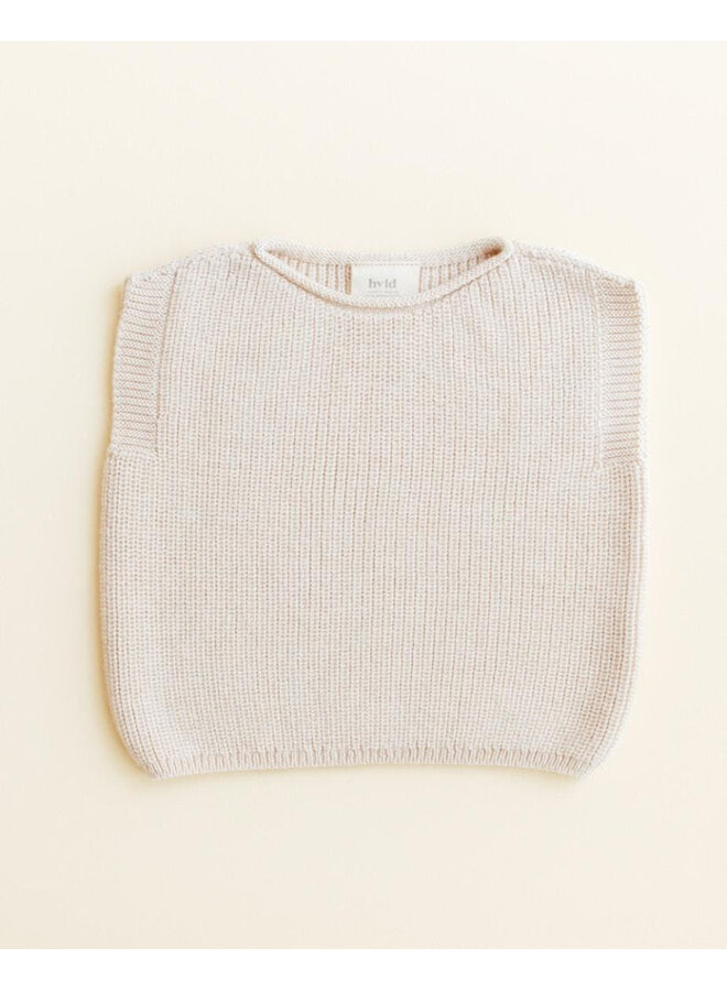 Hvid | vest harvey baby | cream