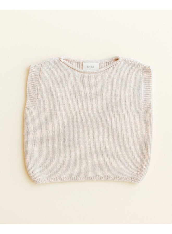Hvid | vest harvey baby | cream