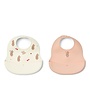 Liewood | ember printed bib 2-pack | wild child / rosey