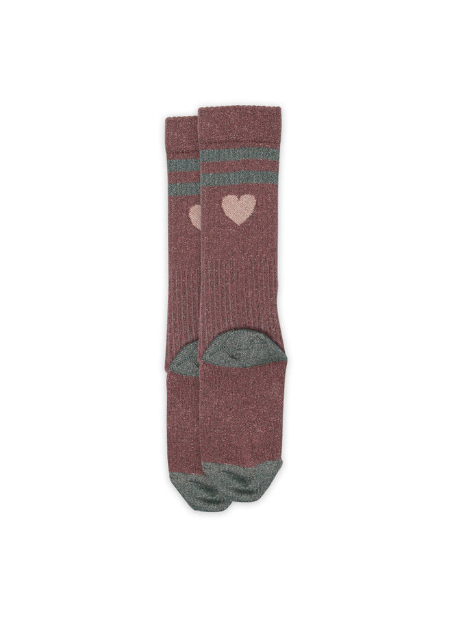 MP Denmark | elga glitter knee socks | rose taupe