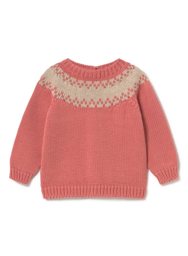 Li & Me | poppy | thick sweater | berry-toasted