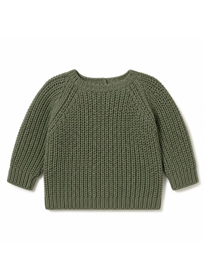 Li & Me | tilly | thick sweater | forest
