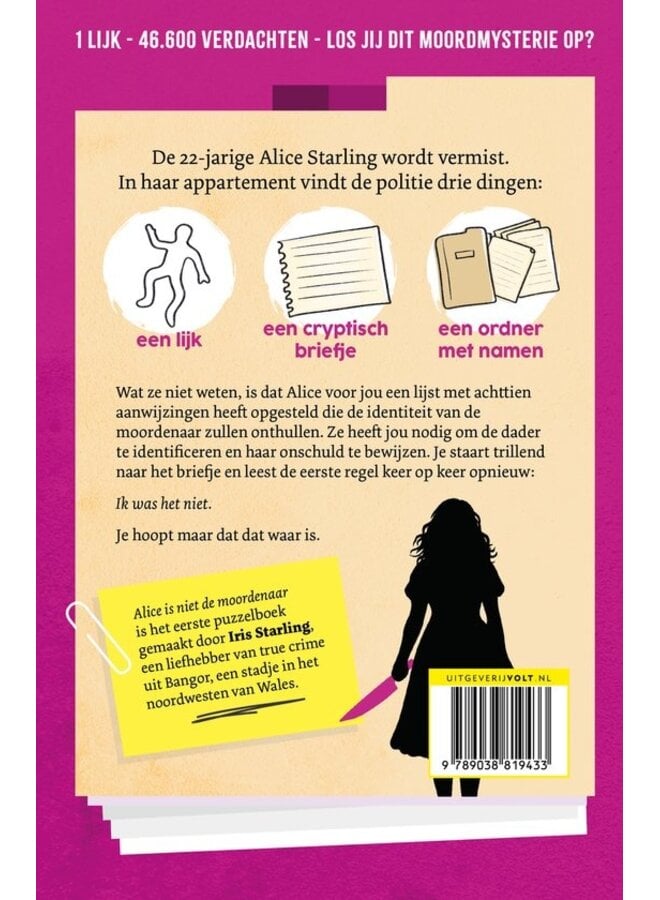 Boeken | alice is niet de moordenaar. murdoku