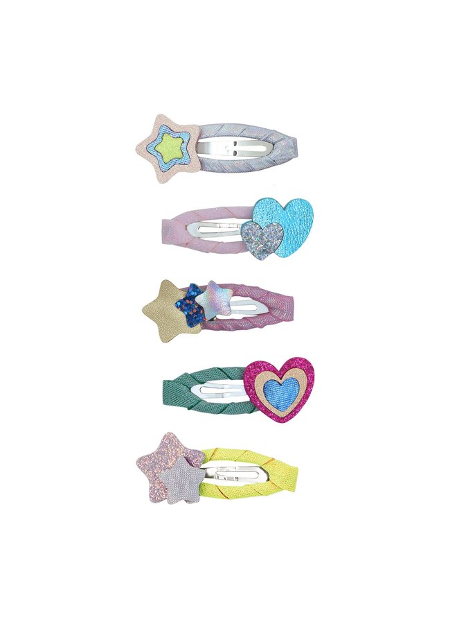 Mimi & Lula | layered harts and stars mini hair clips