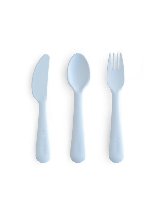 Mushie | cutlery set | powder blue