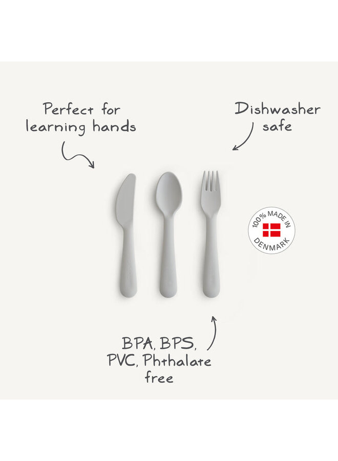 Mushie | cutlery set | powder blue