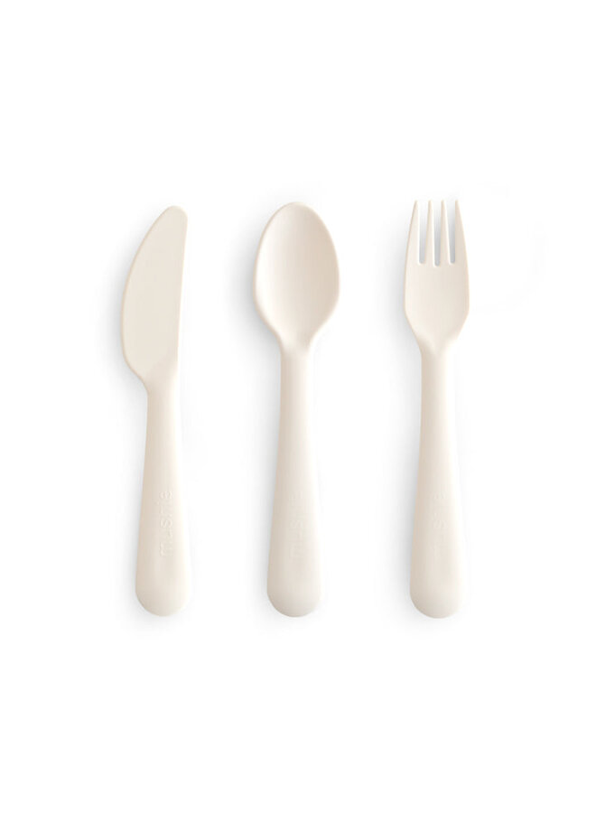 Mushie | cutlery set | ivory