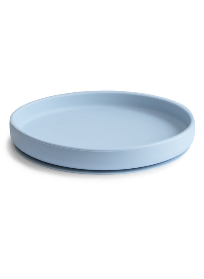 Mushie | classic silicone plate | powder blue