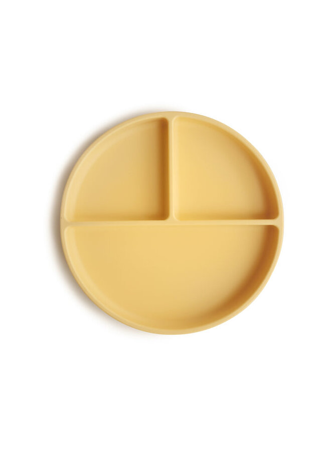 Mushie | silicone plate | pale daffodil
