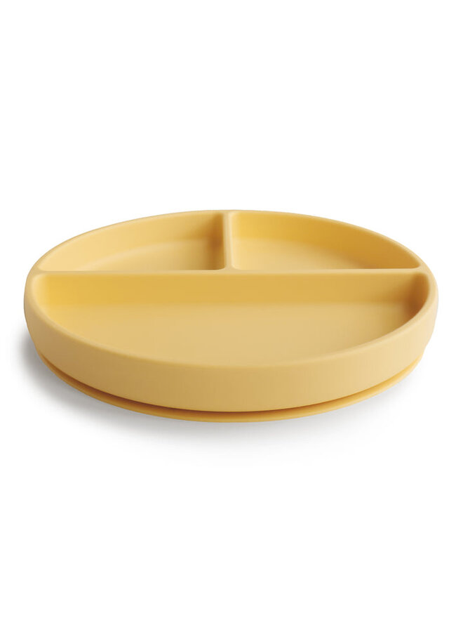 Mushie | silicone plate | pale daffodil