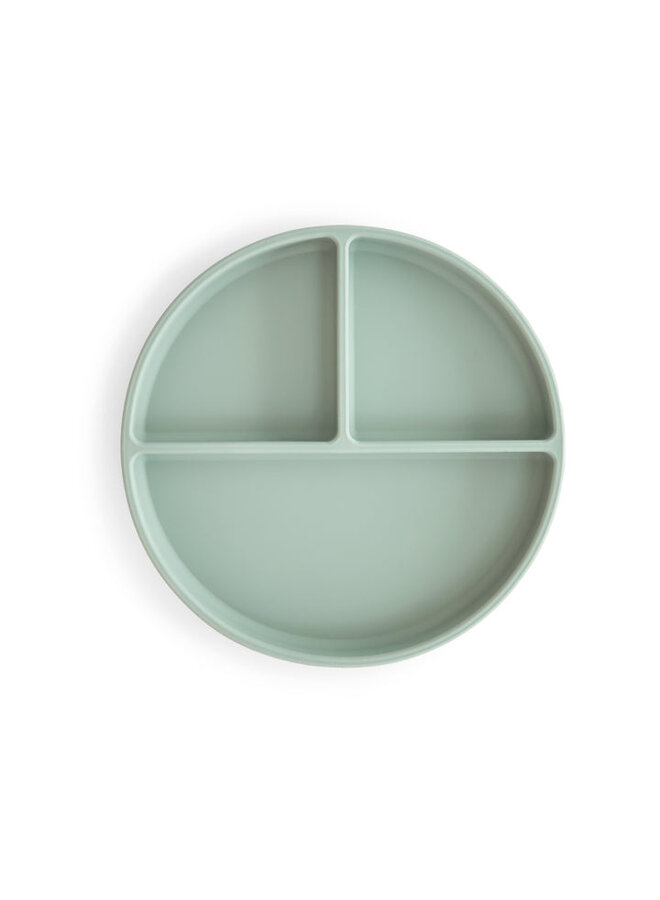 Mushie | silicone plate | cambridge blue