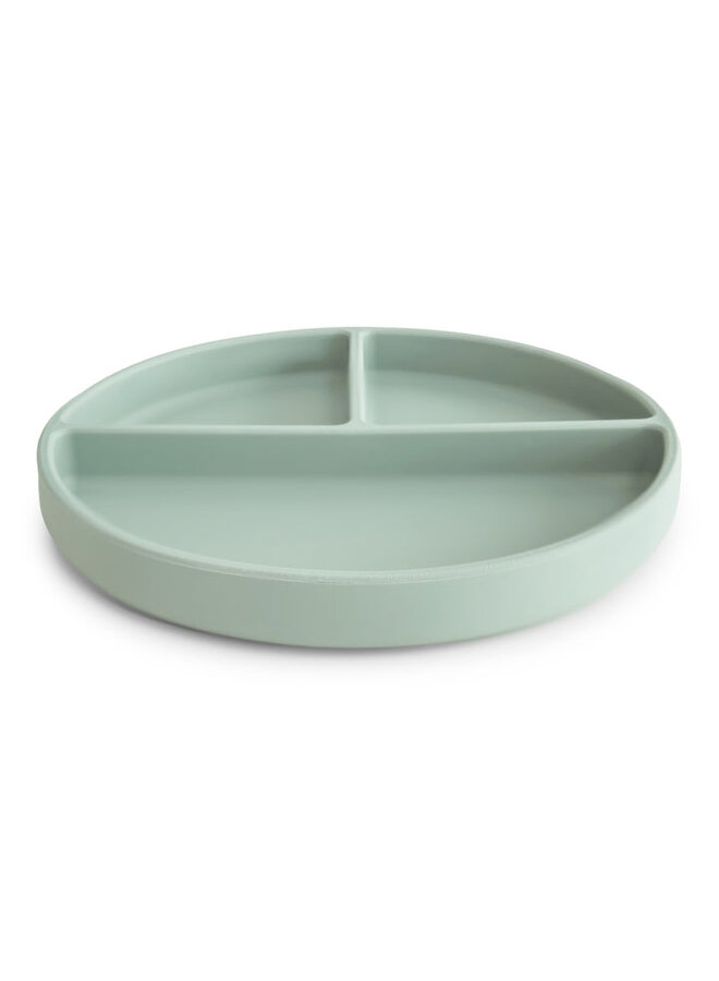 Mushie | silicone plate | cambridge blue