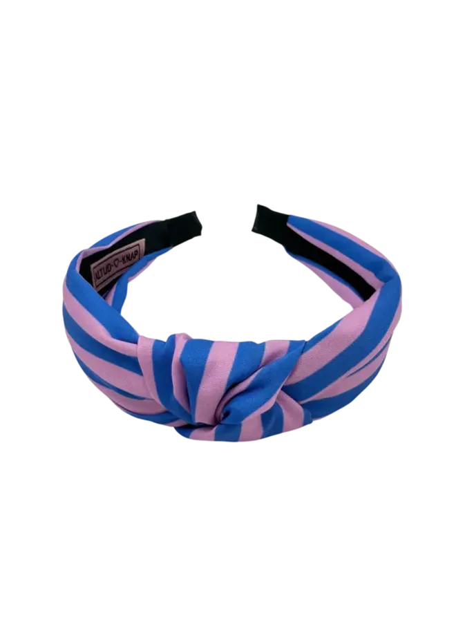 Altijd Knap | haarband | sunny stripes blauw/roze