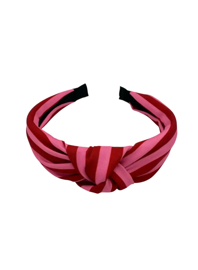 Altijd Knap | haarband | sunny stripes rood/roze