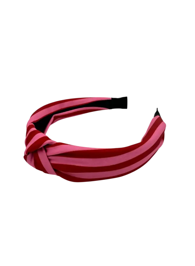 Altijd Knap | haarband | sunny stripes rood/roze