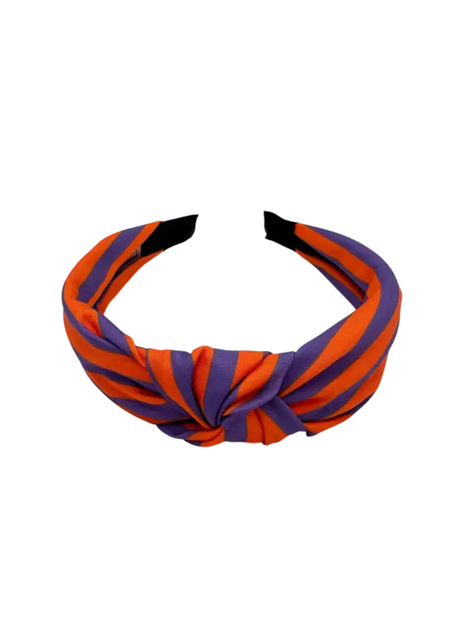 Altijd Knap | haarband | sunny stripes paars/oranje