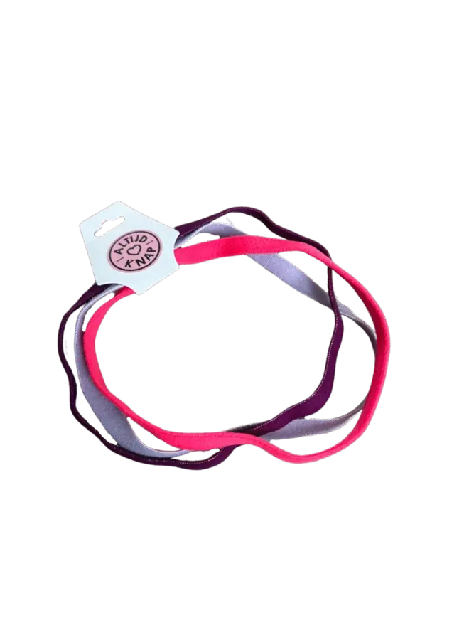 Altijd Knap | sporty haarband elastiek | lila roze paars