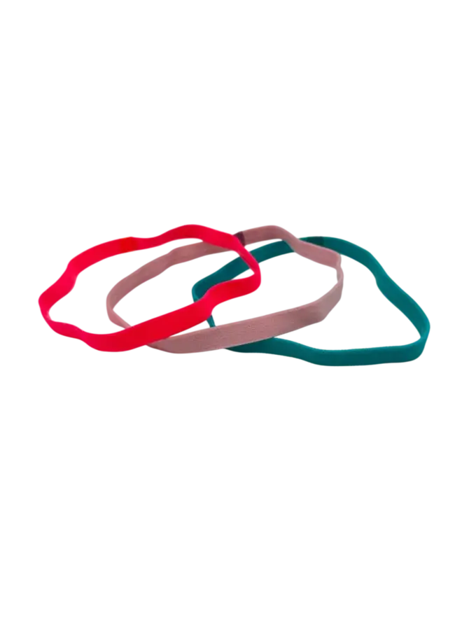 Altijd Knap | sporty haarband elastiek | roze turquoise