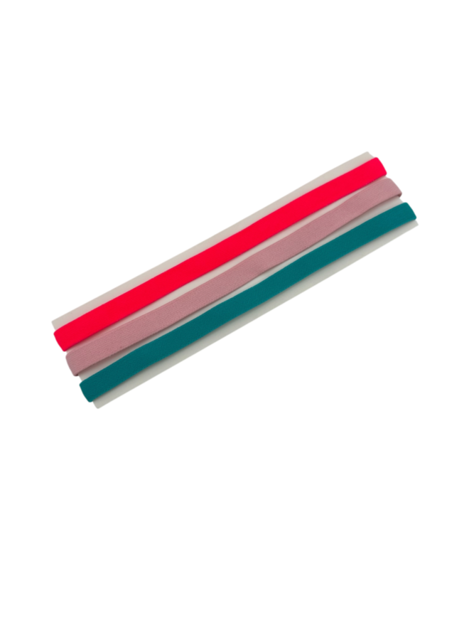 Altijd Knap | sporty haarband elastiek | roze turquoise