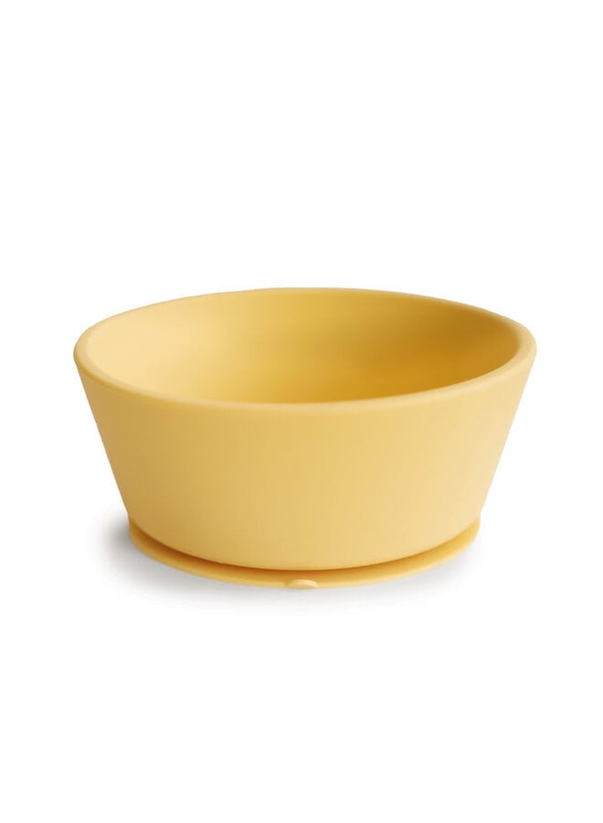 Mushie | silicone bowl | pale daffodil