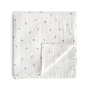 Mushie | swaddle | leaves