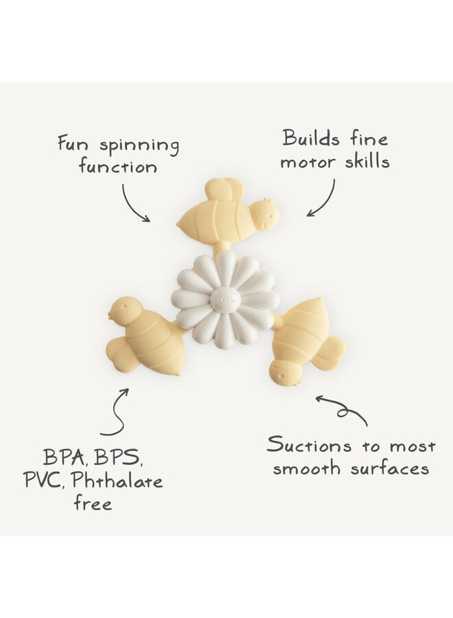 Mushie | suction spinner toy | bee
