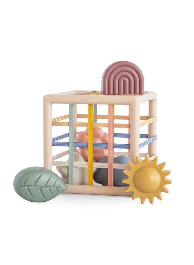 Mushie | elastic shape sorter