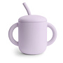 Mushie | training cup + straw | soft lilac