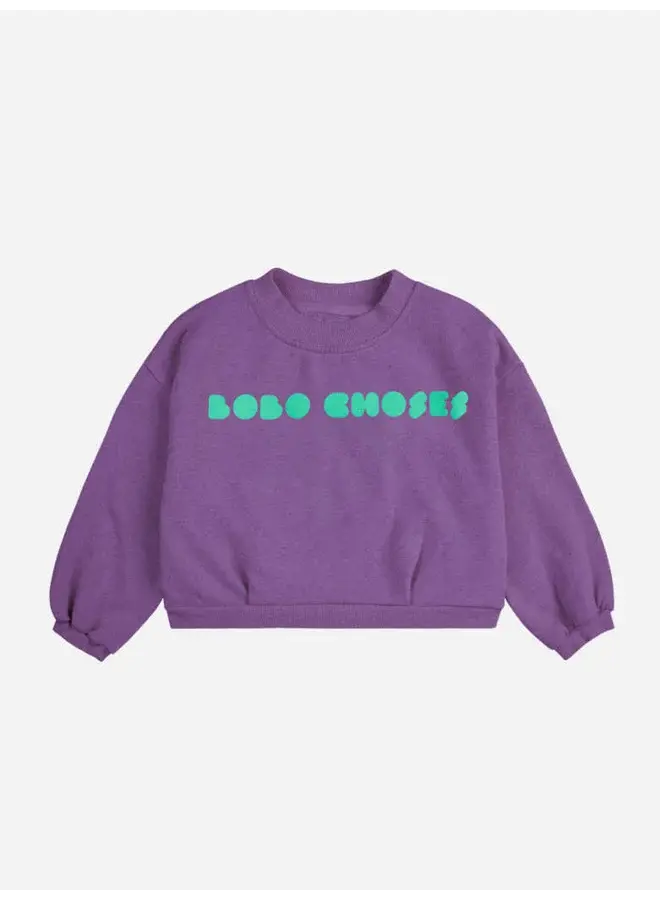 Bobo Choses | bobo choses bolder cropped sweatshirt | purple