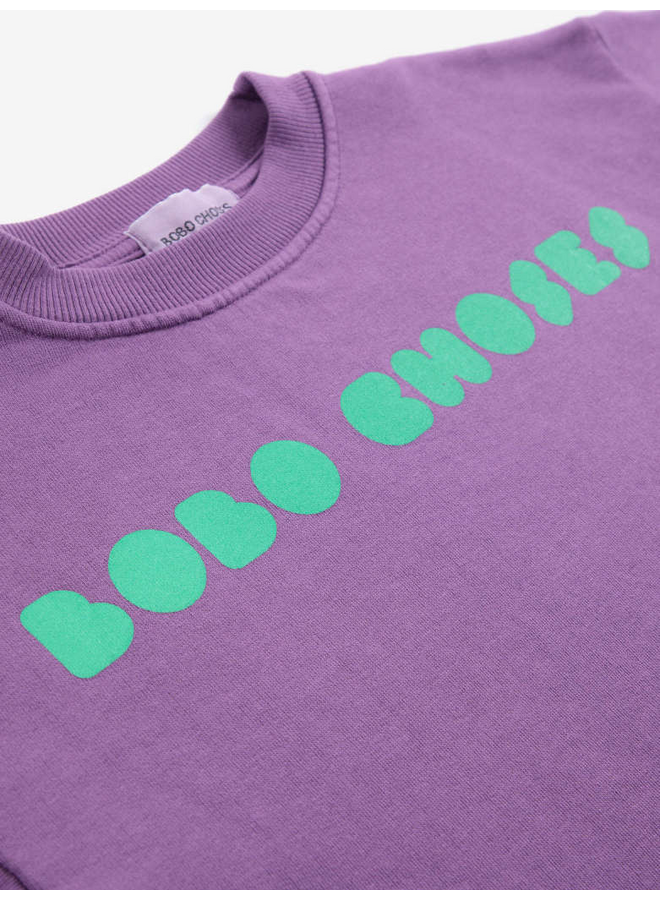 Bobo Choses | bobo choses bolder cropped sweatshirt | purple