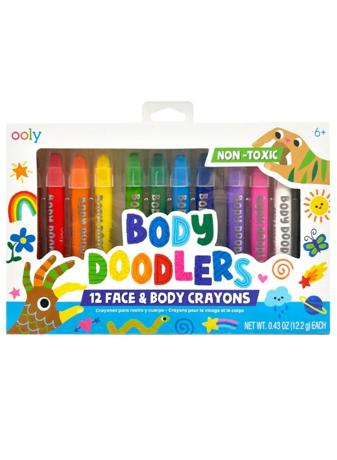 Ooly | body doodlers face & body crayons