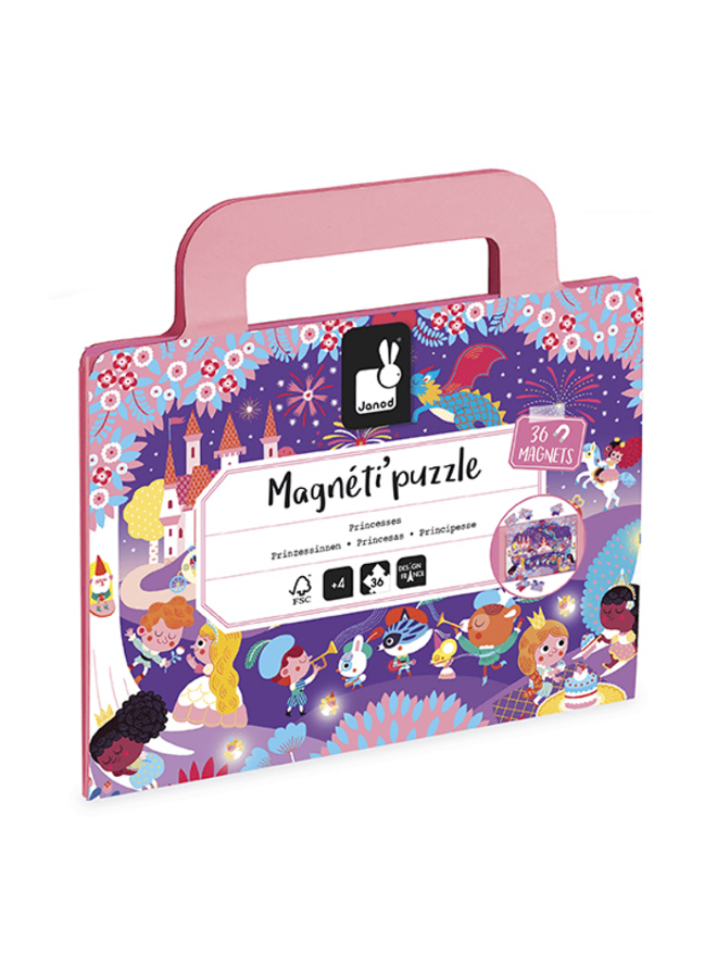 Janod | magnetipuzzel | prinsessen 36 stukjes