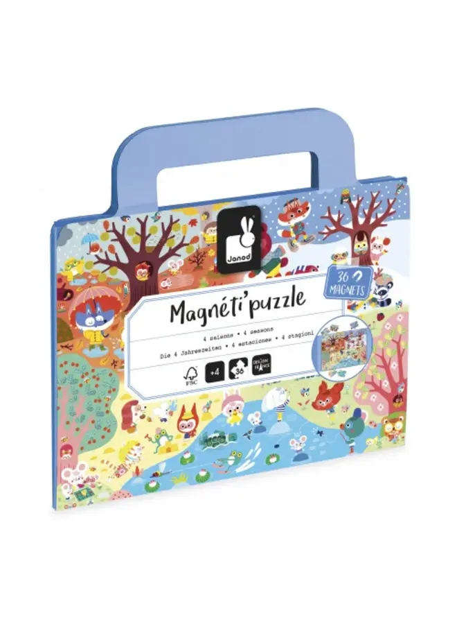Janod | magnetipuzzel | 4 seizoenen 36 stukjes