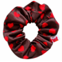 Colori Ribelle | scrunchie brown with red hearts
