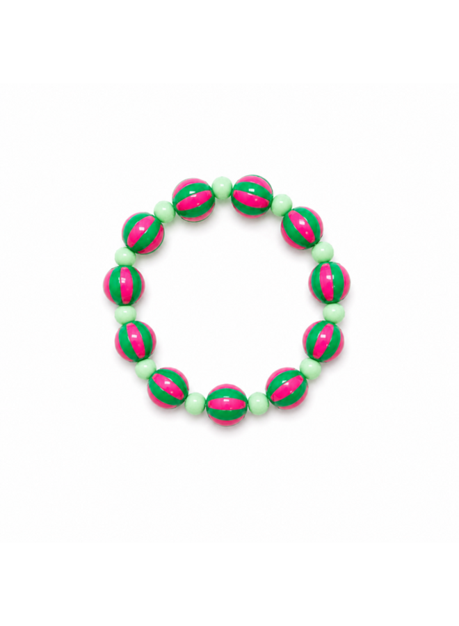 Colori Ribelle | armband green/pink stripe