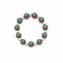 Colori Ribelle | armband green/pink stripe