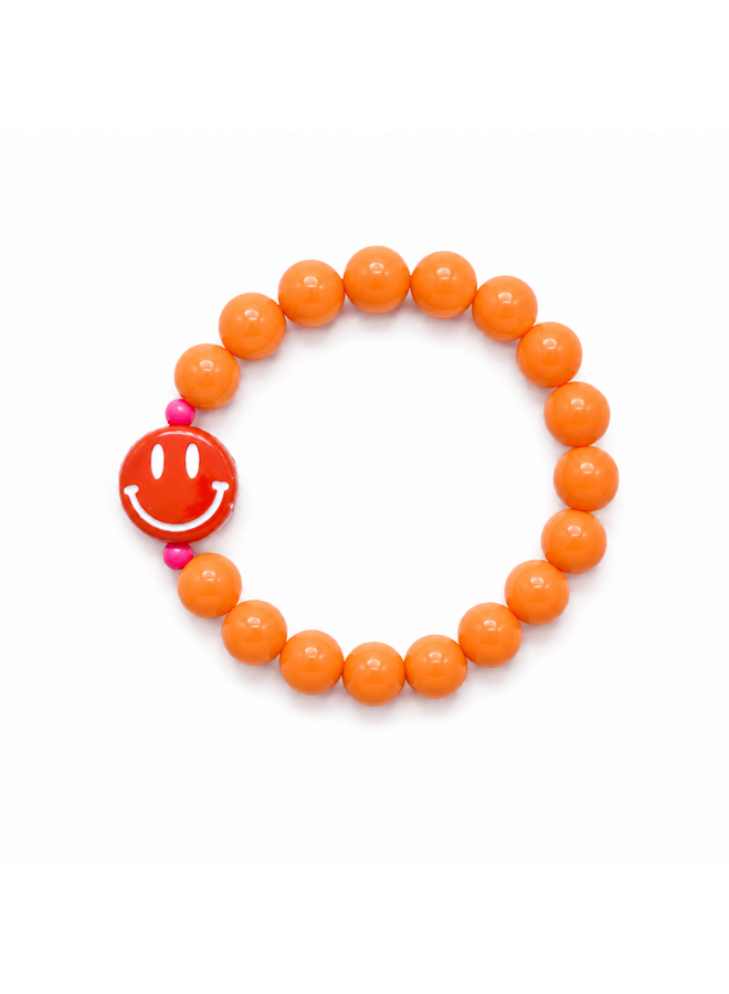 Colori Ribelle | armband smiley oranje
